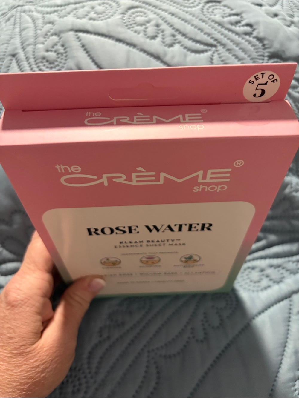 The Crème Shop Rose Water Essence Sheet Mask - Pink Hydrating Mask - Picture 3 of 3